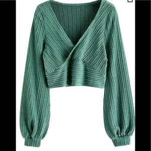 ZAFUL Women’s Knitwear Top Long Sleeve. Sz. M. NWT